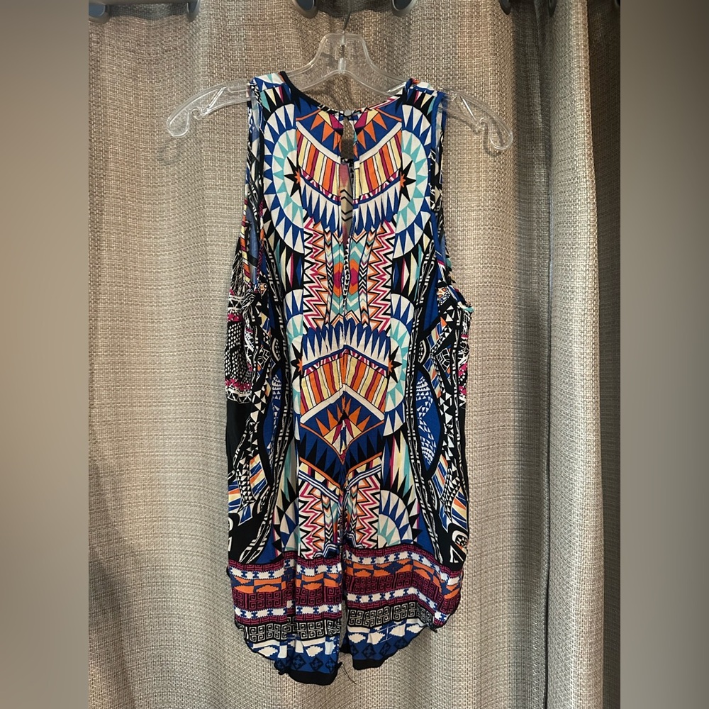 Renee C. Colorful Geometric Tank Top - Picture 2 of 5
